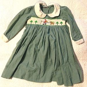24m (2T) toddler Christmas dress. Used condition, great for daycare/casual wear.